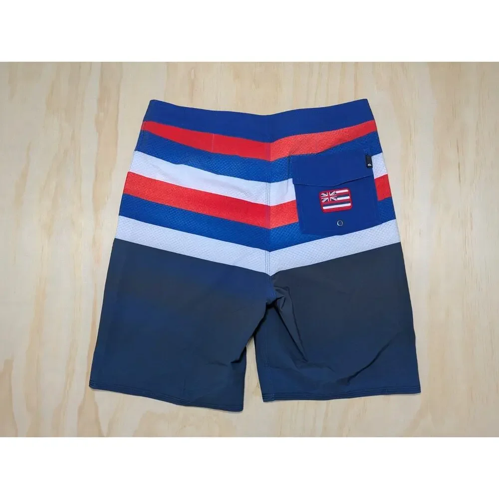 Quiksilver Boys Youth Size 30 Board Shorts Swim Trunks Stretch Highline Hawaii